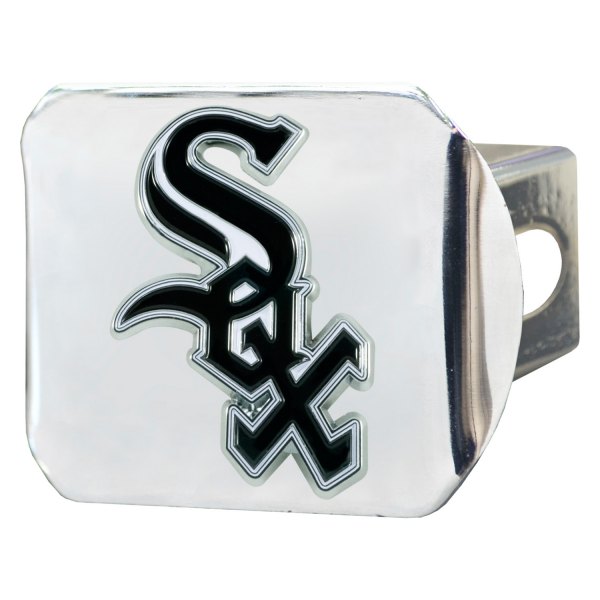 FanMats® - Sport Chrome MLB Hitch Cover with Chicago White Sox Logo for 2" Receivers