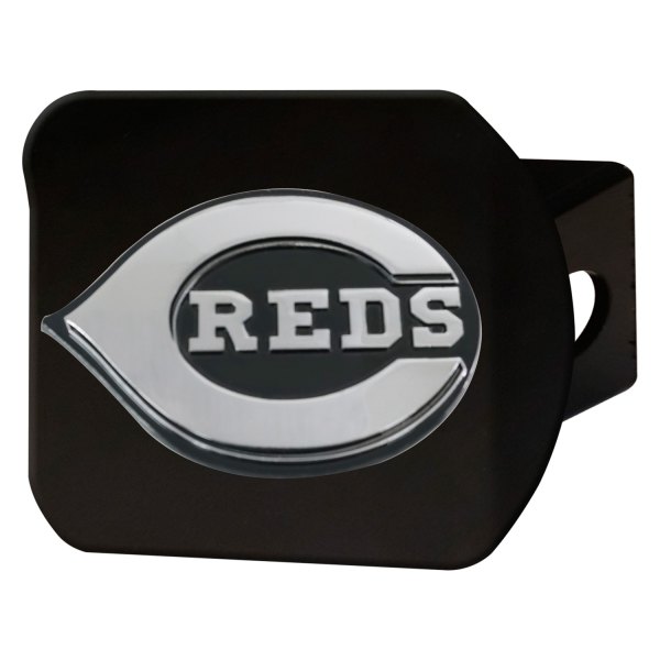 FanMats® - Sport Black MLB Hitch Cover with Cincinnati Reds Logo for 2" Receivers