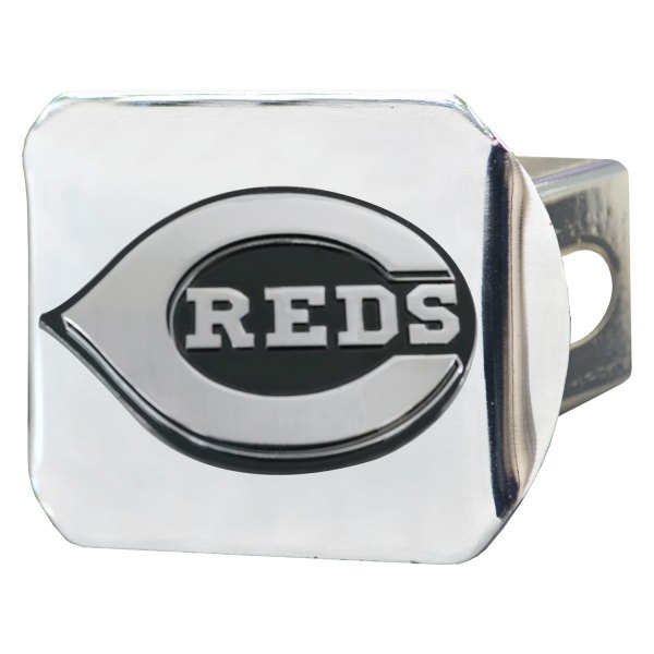 FanMats® - Sport Chrome MLB Hitch Cover with Cincinnati Reds Logo for 2" Receivers