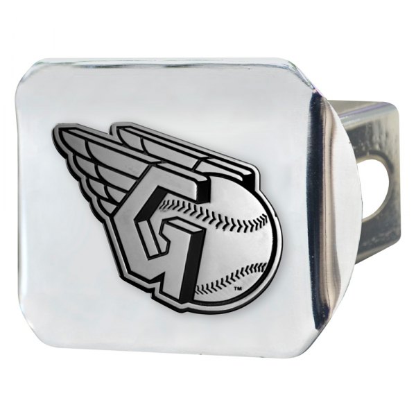 FanMats® - Sport Chrome MLB Hitch Cover with Cleveland Indians Logo for 2" Receivers