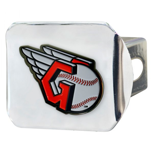 FanMats® - Sport Chrome MLB Hitch Cover with Cleveland Indians Logo for 2" Receivers