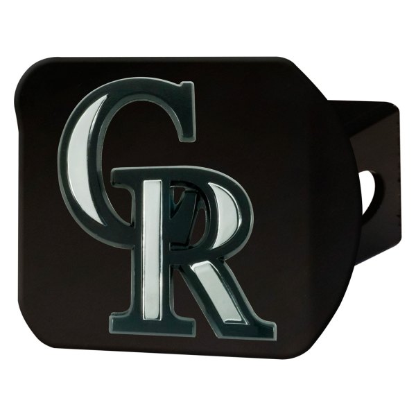 FanMats® - Sport Black MLB Hitch Cover with Colorado Rockies Logo for 2" Receivers