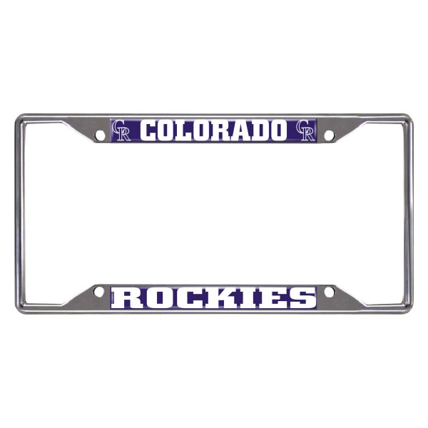FanMats® - Sport MLB License Plate Frame with Colorado Rockies Logo