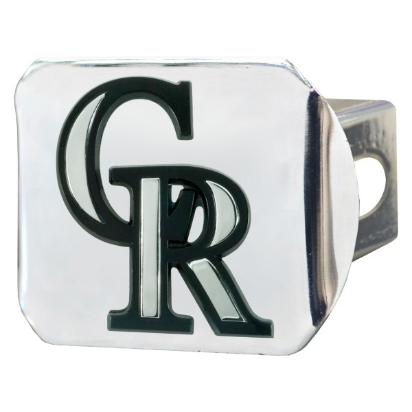 FanMats® - Sport Chrome MLB Hitch Cover with Colorado Rockies Logo for 2" Receivers