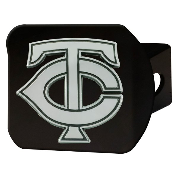 FanMats® - Sport Black MLB Hitch Cover with Minnesota Twins Logo for 2" Receivers
