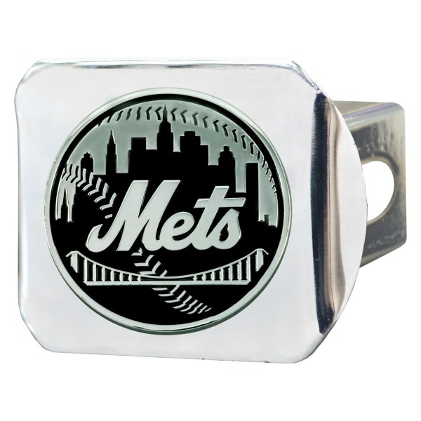 FanMats® - Sport Chrome MLB Hitch Cover with New York Mets Logo for 2" Receivers
