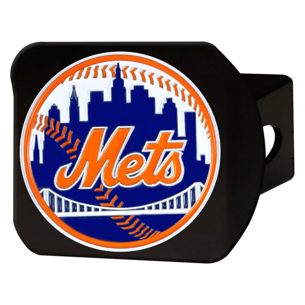 FanMats® - Sport Black MLB Hitch Cover with New York Mets Logo for 2" Receivers