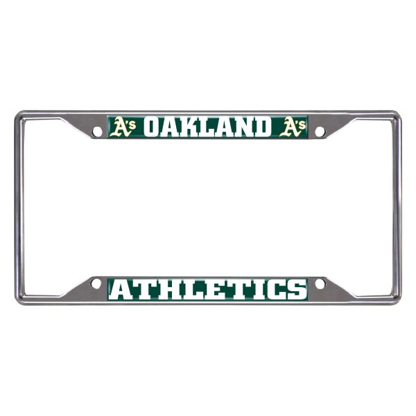FanMats® - Sport MLB License Plate Frame with Oakland Athletics Logo