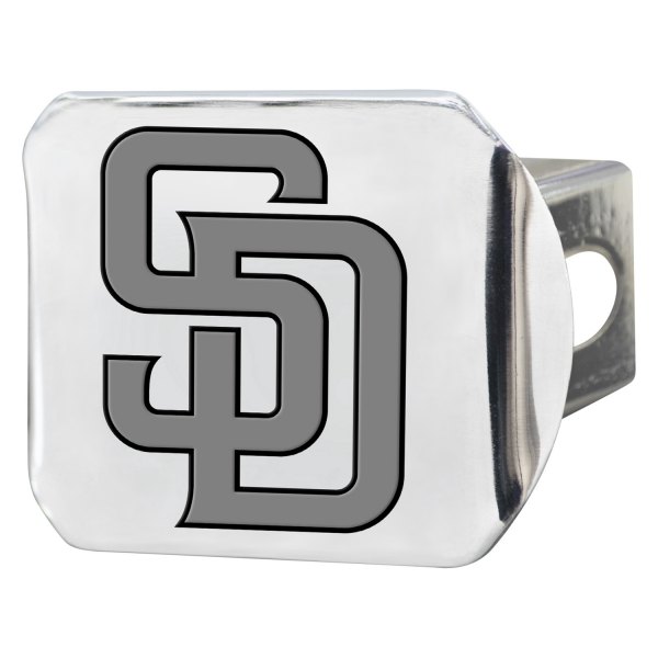 FanMats® - Sport Chrome MLB Hitch Cover with San Diego Padres Logo for 2" Receivers