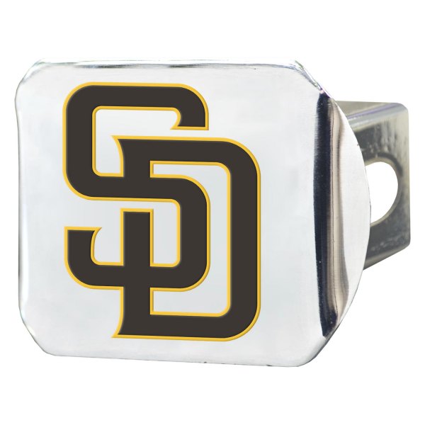 FanMats® - Sport Chrome MLB Hitch Cover with San Diego Padres Logo for 2" Receivers