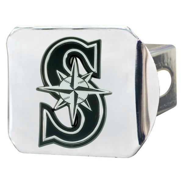 FanMats® - Sport Chrome MLB Hitch Cover with Seattle Mariners Logo for 2" Receivers