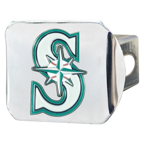 FanMats® - Sport Chrome MLB Hitch Cover with Seattle Mariners Logo for 2" Receivers