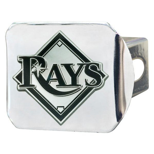 FanMats® - Sport Chrome MLB Hitch Cover with Tampa Bay Rays Logo for 2" Receivers