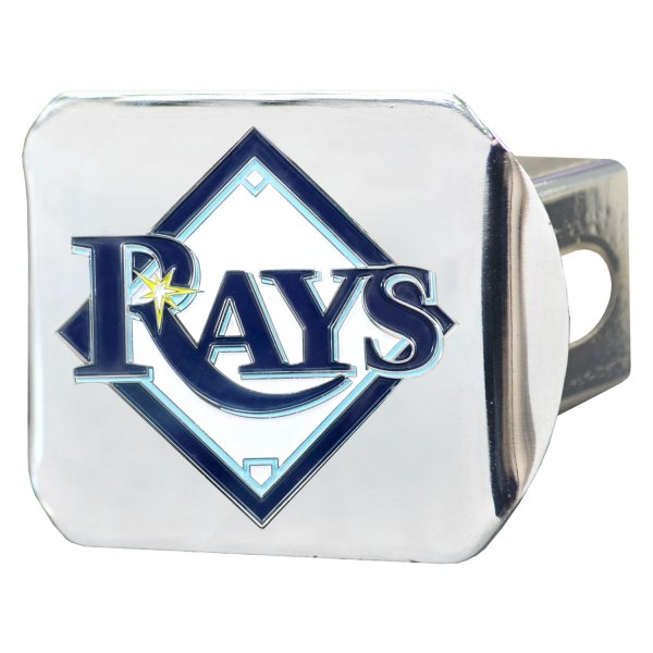 FanMats® - Sport Chrome MLB Hitch Cover with Tampa Bay Rays Logo for 2" Receivers