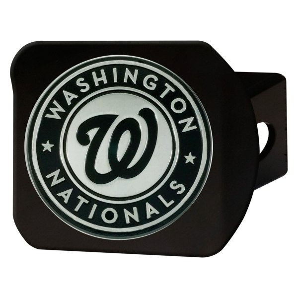 FanMats® - Sport Black MLB Hitch Cover with Washington Nationals Logo for 2" Receivers