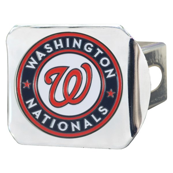 FanMats® - Sport Chrome MLB Hitch Cover with Washington Nationals Logo for 2" Receivers