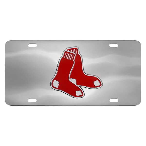 FanMats® - Sport MLB License Plate with Boston Red Sox Logo