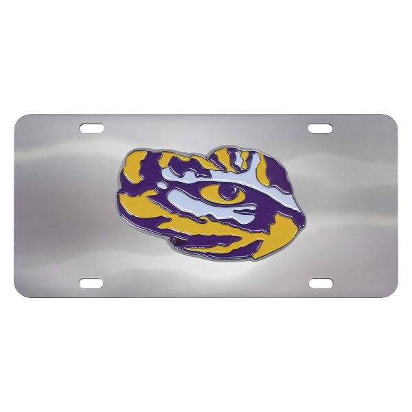 FanMats® - Collegiate License Plate with Louisiana State University Logo