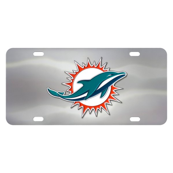 FanMats® - Sport NFL License Plate with Miami Dolphins Logo