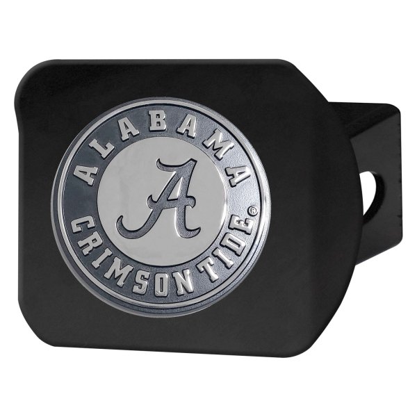 FanMats® - Black College Hitch Cover with University of Alabama Logo for 2" Receivers