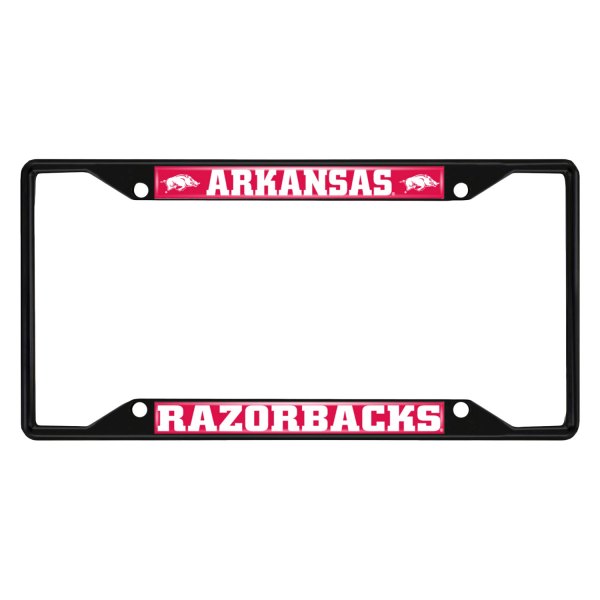 FanMats® - Collegiate License Plate Frame with University of Arkansas Logo