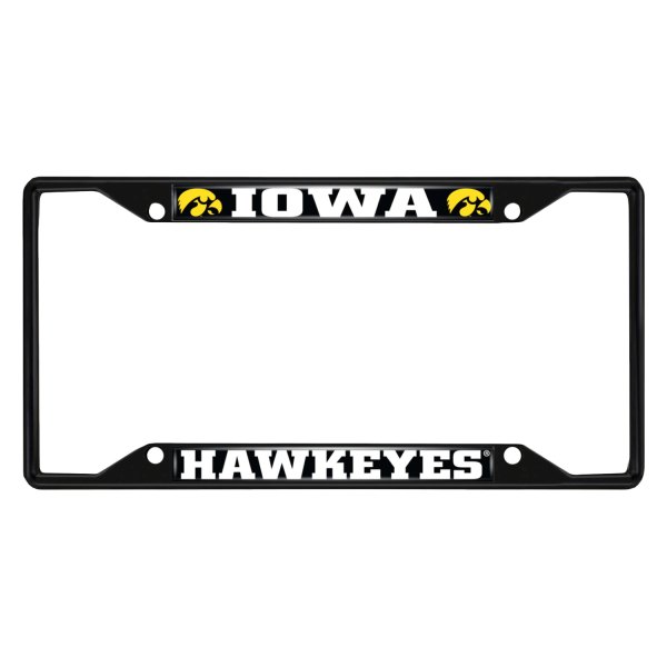 FanMats® - Collegiate License Plate Frame with University of Iowa Logo