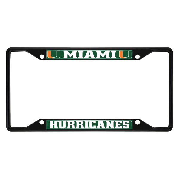 FanMats® - Collegiate License Plate Frame with University of Miami Logo