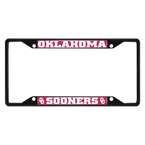 FanMats® - Collegiate License Plate Frame with University of Oklahoma Logo