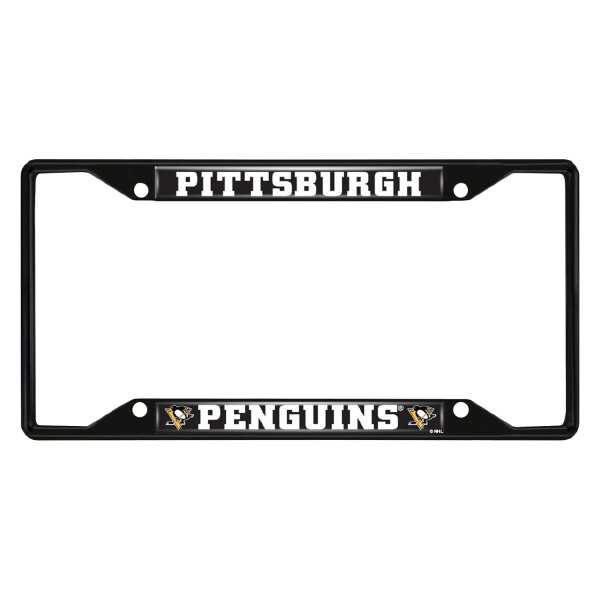 FanMats® - Sport NHL License Plate Frame with Pittsburgh Penguins Logo