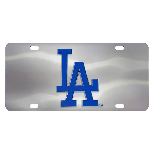 FanMats® - Sport MLB License Plate with Los Angeles Dodgers Logo