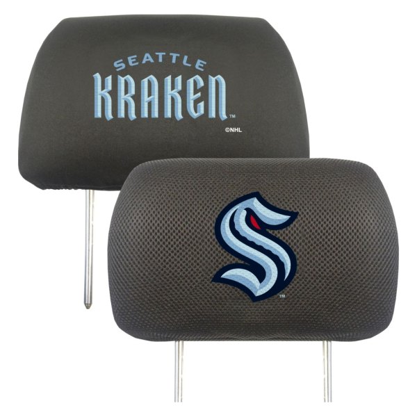  FanMats® - Headrest Covers with Embroidered Seattle Kraken Logo