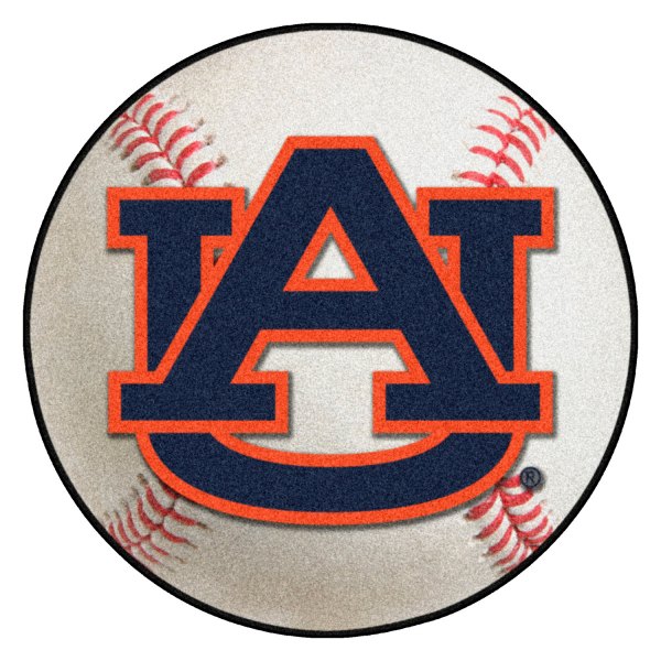 FanMats® 5140 "Baseball" NCAA Auburn University Round Nylon Area Rug