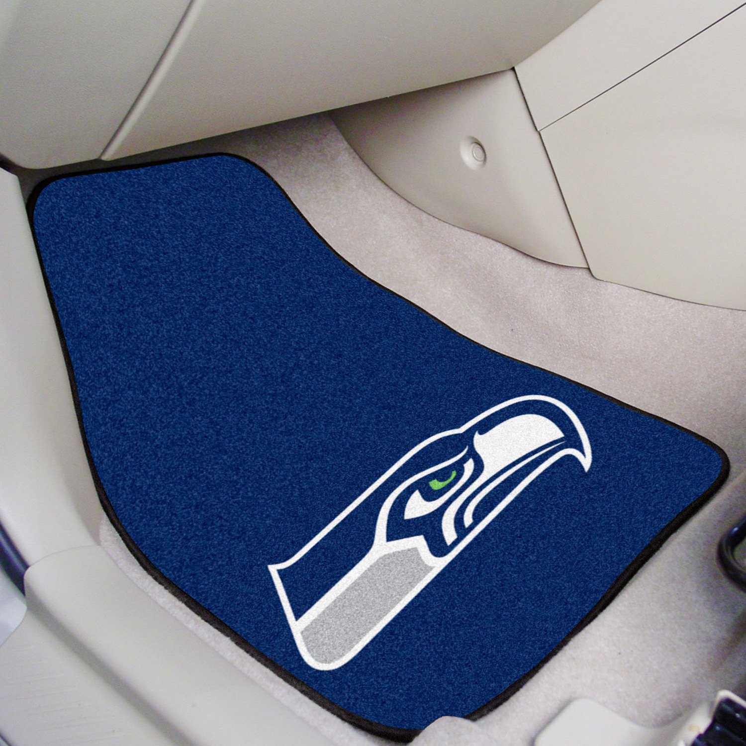 FanMats® 5942 Seattle Seahawks 1st Row Blue Carpet Floor Mats with
