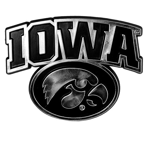 FanMats® - College "University of Iowa" Chrome Molded Emblem