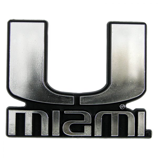 FanMats® - College "University of Miami" Chrome Molded Emblem
