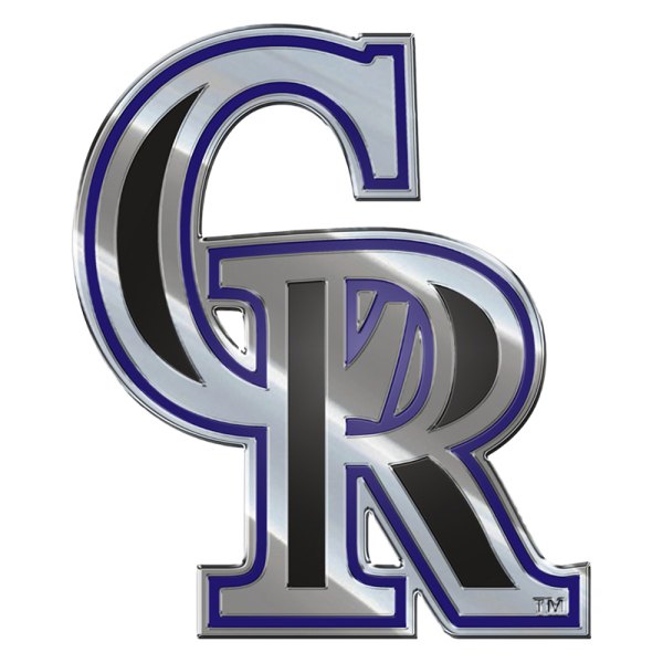 FanMats® - MLB "Colorado Rockies" Black/Purple Embossed Emblem