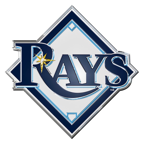 FanMats® - MLB "Tampa Bay Rays" Gray/Navy Embossed Emblem