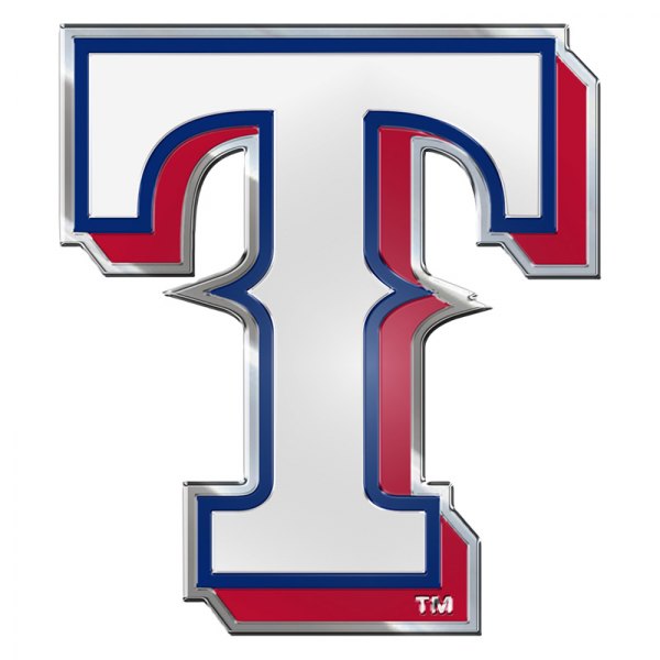 FanMats® - MLB "Texas Rangers" White/Red/Blue Embossed Emblem