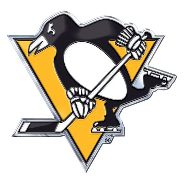 FanMats® - NHL "Pittsburgh Penguins" Yellow/Black Embossed Emblem