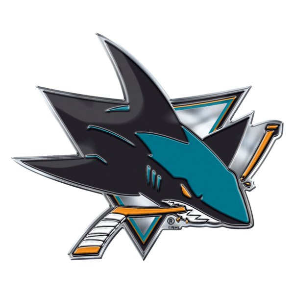 FanMats® - NHL "San Jose Sharks" Black/Teal Embossed Emblem