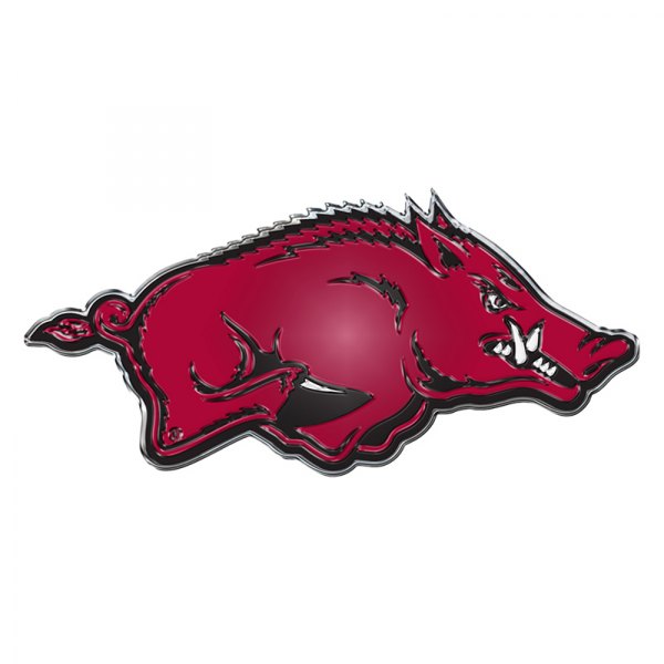 FanMats® - College "University of Arkansas" Red Embossed Emblem