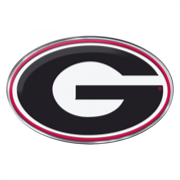 FanMats® - College "University of Georgia" Red/Black Embossed Emblem