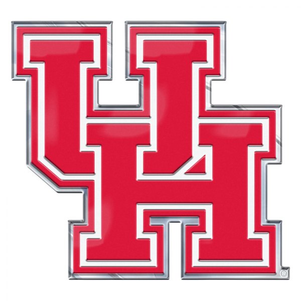 FanMats® - College "University of Houston" Red/White Embossed Emblem