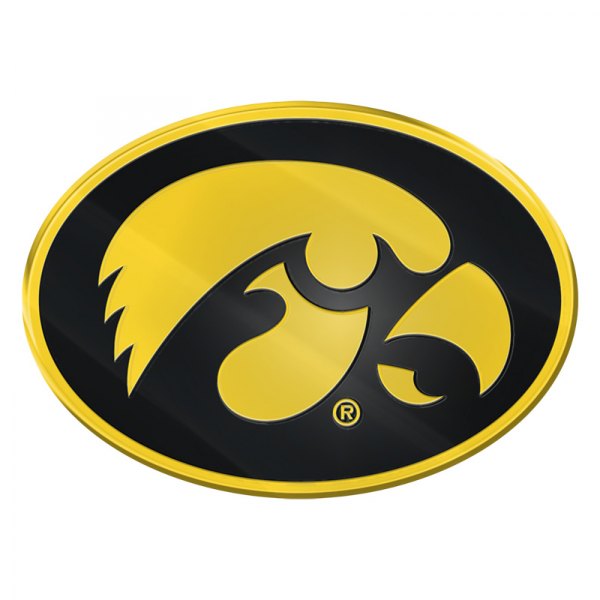 FanMats® - College "University of Iowa" Gold/Black Embossed Emblem