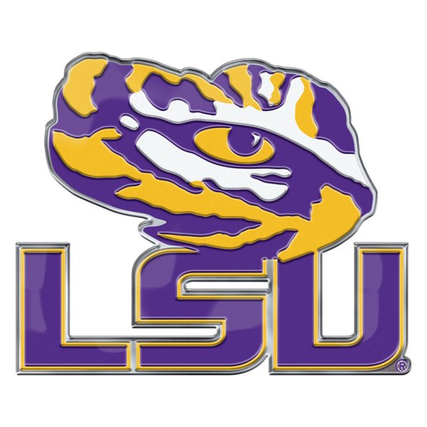 FanMats® - College "Louisiana State University" Purple/Yellow Embossed Emblem