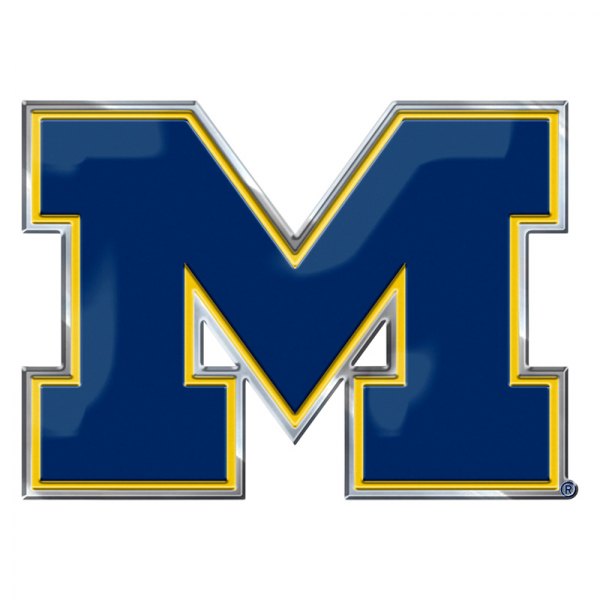 FanMats® - College "University of Michigan" Blue Embossed Emblem