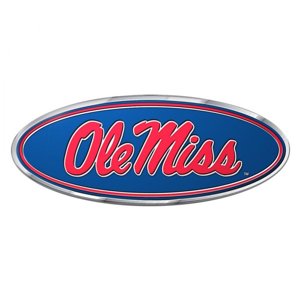 FanMats® - College "University of Mississippi (Ole Miss)" Red/Blue Embossed Emblem