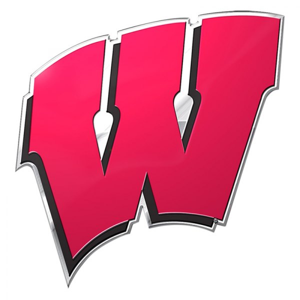 FanMats® - College "University of Wisconsin" Red Embossed Emblem