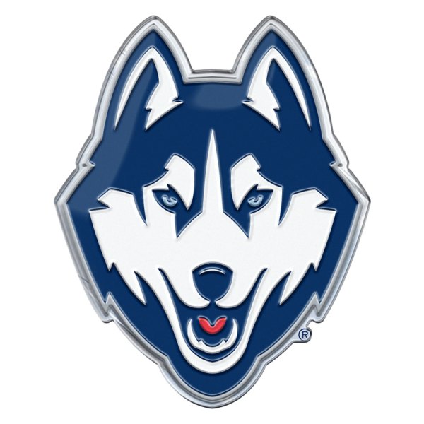 FanMats® - College "University of Connecticut" Blue/White Embossed Emblem