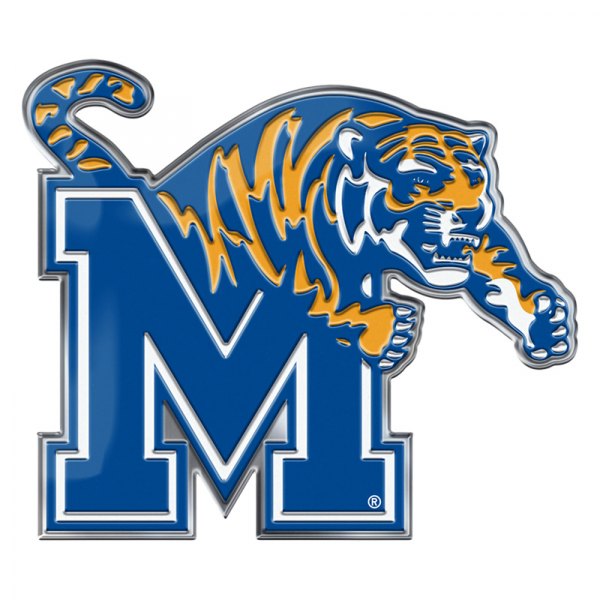 FanMats® - College "University of Memphis" Blue/Orange Embossed Emblem